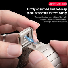 One-bead Bamboo Magnetic Buckle Pure Titanium Watch Band