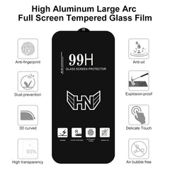 Película de vidrio templado de pantalla completa con arco grande de aluminio de alta calidad, para iPhone 12 mini (1 PC), para iPhone 12/12 Pro (1 PC), para iPhone 12 Pro Max (1 PC)