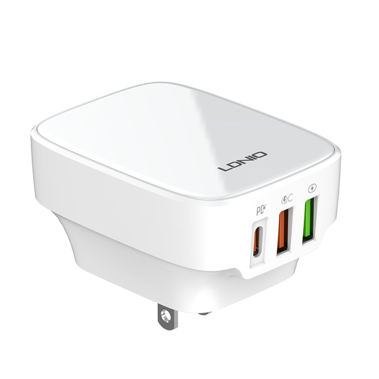 LDNIO Q334 32W Type-C + Dual USB Port Charger with 1m USB-C / Type-C to USB-C / Type-C Data Cable, EU Plug, UK Plug, US Plug LDNIO Q334 32W Type-C + Dual USB Port Charger with 1m USB-C / Type-C to USB-C / Type-C Data Cable, EU Plug, UK Plug, US Plug