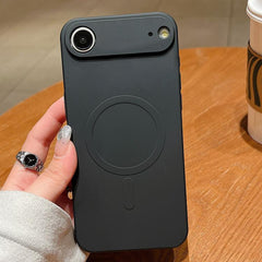 Solid Color Liquid Silicone MagSafe Magnetic Phone Case