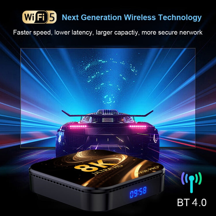 TX98 Pro+ 8K UHD Android 13 Smart TV Box with Remote Control, RK3528 Quad-Core TX98 Pro+ 8K UHD Android 13 Smart TV Box with Remote Control, RK3528 Quad-Core