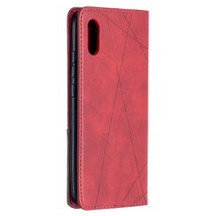 Magnetische horizontale Flip-Lederhülle mit Rautenstruktur, Halterung und Kartenfächern, für Xiaomi Redmi 9A, für Xiaomi Redmi 9C, für iPhone 12 mini, für iPhone 12/12 Pro, für iPhone 12 Pro Max