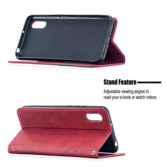 Magnetische horizontale Flip-Lederhülle mit Rautenstruktur, Halterung und Kartenfächern, für Xiaomi Redmi 9A, für Xiaomi Redmi 9C, für iPhone 12 mini, für iPhone 12/12 Pro, für iPhone 12 Pro Max