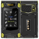 M7+ 4G Dual Screen Flip Elder Rugged Phone, 2.8 inch Inner, 2.4 inch Outer, 6800mAh Battery, 24 Keys, Flashlight, Network: 4G, Dual SIM, SOS, EU Plug, US Plug, UK Plug