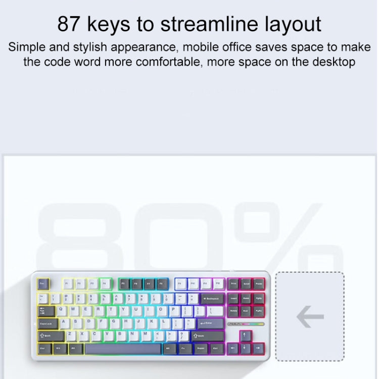 AULA F87 87 Keys Wired/2.4G/Bluetooth Three Model Customized RGB Mechanical Keyboard AULA F87 87 Keys Wired/2.4G/Bluetooth Three Model Customized RGB Mechanical Keyboard
