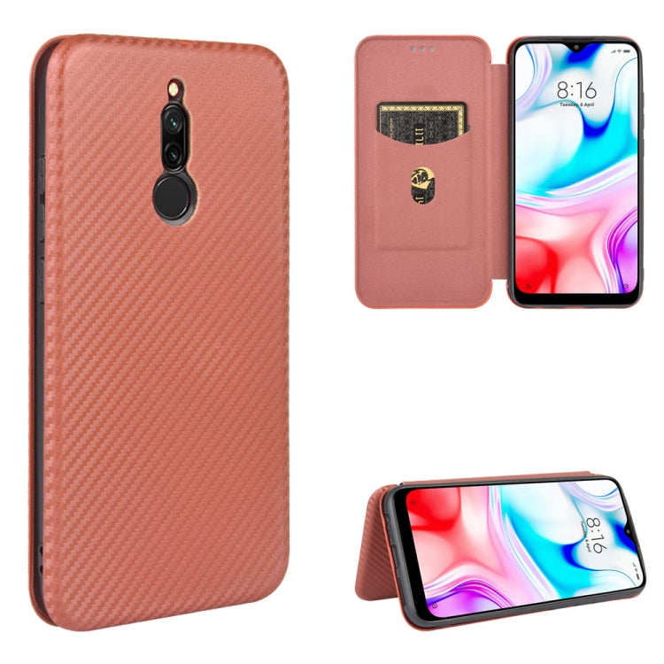 Carbon Fiber Texture Magnetic Horizontal Flip TPU + PC + PU Leather Case with Card Slot, For Xiaomi Redmi 9C, For Xiaomi Redmi 8A, For Xiaomi Redmi 8, For Xiaomi Redmi 9 Carbon Fiber Texture Magnetic Horizontal Flip TPU + PC + PU Leather Case with Card Slot, For Xiaomi Redmi 9C, For Xiaomi Redmi 8A, For Xiaomi Redmi 8, For Xiaomi Redmi 9
