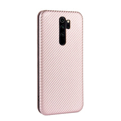 Carbon Fiber Texture Magnetic Horizontal Flip TPU + PC + PU Leather Case with Card Slot, For Xiaomi Redmi Note 8 Pro, For Xiaomi Redmi Note 9, For Xiaomi Redmi Note 9S, For Xiaomi Redmi Note 8T