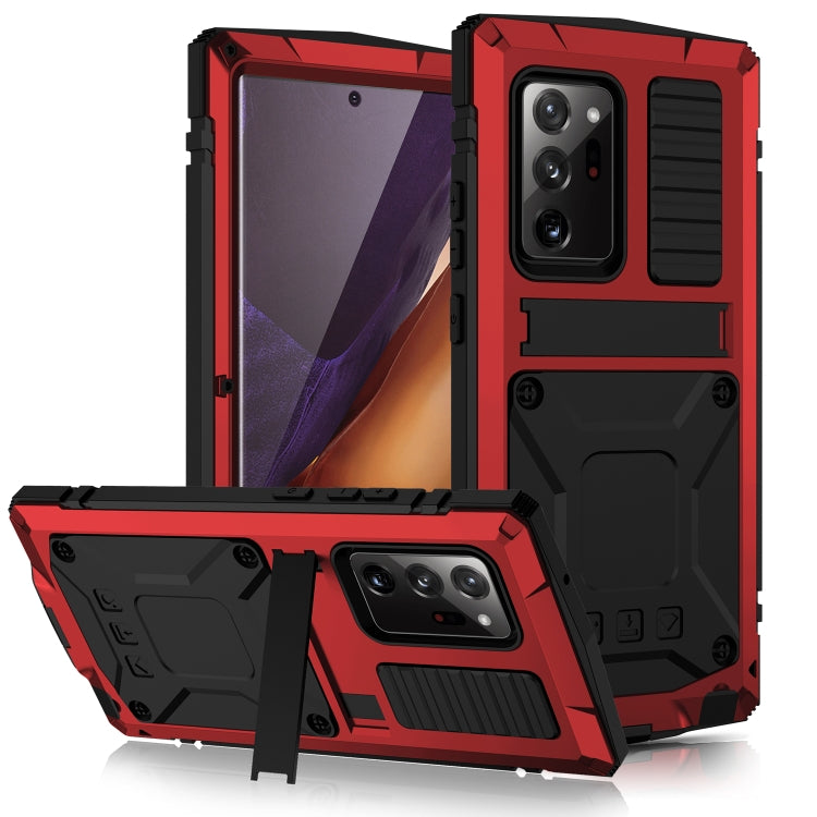 Funda protectora de metal y silicona a prueba de golpes, impermeable y a prueba de polvo con soporte, para Samsung Galaxy Note 20, para Samsung Galaxy Note 20 Ultra Funda protectora de metal y silicona a prueba de golpes, impermeable y a prueba de polvo con soporte, para Samsung Galaxy Note 20, para Samsung Galaxy Note 20 Ultra