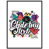 Graffiti Decorative Painting with PS Frame Print On Your Demand, 15x20cm, 20x20cm, 30x30cm, 40x40cm, 50x50cm, 60x60cm, 70x70cm, 80x80cm, 90x90cm