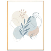 Fresh Leaves Decorative Painting with Aluminum Alloy Frame Print On Your Demand, 15x20cm, 20x20cm, 30x30cm, 40x40cm, 50x50cm, 60x60cm, 70x70cm, 80x80cm, 90x90cm