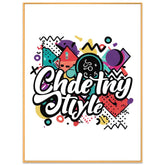 Graffiti Decorative Painting with Aluminum Alloy Frame Print On Your Demand, 15x20cm, 20x20cm, 30x30cm, 40x40cm, 50x50cm, 60x60cm, 70x70cm, 80x80cm, 90x90cm