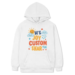 JOY CUSTOM Printed Fleece Hooded Sweatshirt Print On Your Demand