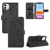 Solid Color Skin Feel Magnetic Buckle Horizontal Flip Calf Texture PU Leather Case with Holder & Card Slots & Wallet, For iPhone 11, For iPhone 11 Pro Max, For iPhone XS / X, For iPhone XR