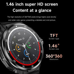 D11 1.46 inch 2 in 1 Bluetooth Earphone Smart Watch, Support Bluetooth Call / NFC / Heart Rate