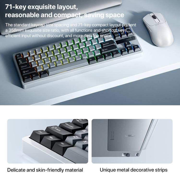 Xiaomi Mechanical Keyboard MK71 Pro Wired / 2.4G / Bluetooth Triple Mode Gaming Keyboard Xiaomi Mechanical Keyboard MK71 Pro Wired / 2.4G / Bluetooth Triple Mode Gaming Keyboard