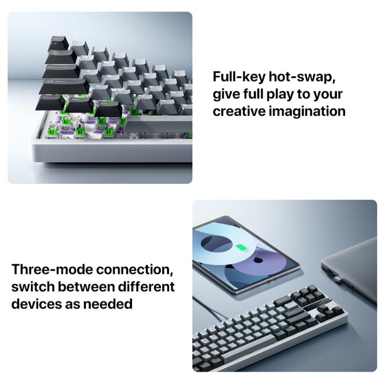 Xiaomi Mechanical Keyboard MK71 Pro Wired / 2.4G / Bluetooth Triple Mode Gaming Keyboard Xiaomi Mechanical Keyboard MK71 Pro Wired / 2.4G / Bluetooth Triple Mode Gaming Keyboard