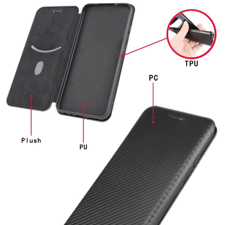 Carbon Fiber Texture Magnetic Horizontal Flip TPU + PC + PU Leather Case with Card Slot, For Kyocera Android One S6, For Kyocera Gratina KYV48, For Ulefone Note 9P, For Sharp Aquos Zero 5G Basic Carbon Fiber Texture Magnetic Horizontal Flip TPU + PC + PU Leather Case with Card Slot, For Kyocera Android One S6, For Kyocera Gratina KYV48, For Ulefone Note 9P, For Sharp Aquos Zero 5G Basic
