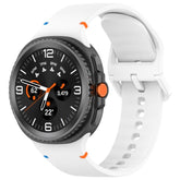 For Samsung Galaxy Watch8 Classic 46mm / Watch8 44mm / 40mm xDfind Stitched Solid Color Silicone Watch Band
