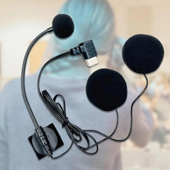 Type-C Elbow Motorcycle Half Helmet Intercom Headset Microphone