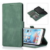 Estuche de cuero con tapa horizontal con cierre magnético retro, ranuras para tarjetas, soporte, marco de fotos y billetera, para iPhone 6, iPhone 6 Plus, iPhone SE 2022/SE 2020/8/7, iPhone 8 Plus/7 Plus, iPhone 11