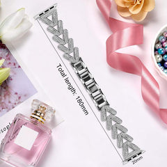 xDfind Small Twist Diamond Metal Watch Band