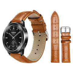 xDfind Bamboo Texture Pin Buckle Leather Watch Band