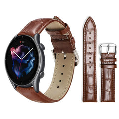 xDfind Bamboo Texture Pin Buckle Leather Watch Band