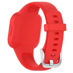 xDfind Silver Steel Buckle Solid Color Silicone Watch Band