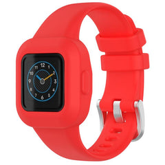 xDfind Silver Steel Buckle Solid Color Silicone Watch Band