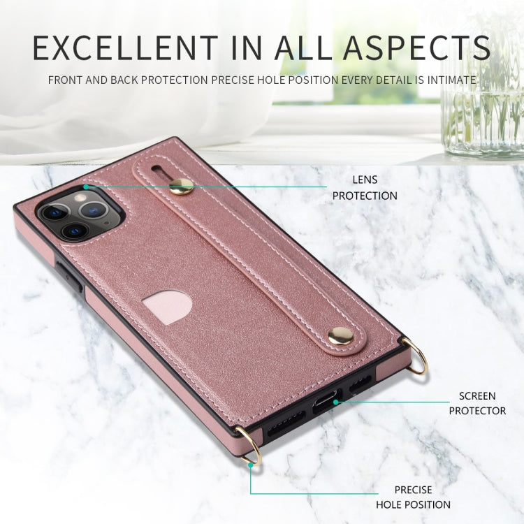 Wrist Strap PU+TPU Shockproof Protective Case with Crossbody Lanyard & Holder & Card Slot, For iPhone 11 Pro, For iPhone 11 Pro Max Wrist Strap PU+TPU Shockproof Protective Case with Crossbody Lanyard & Holder & Card Slot, For iPhone 11 Pro, For iPhone 11 Pro Max