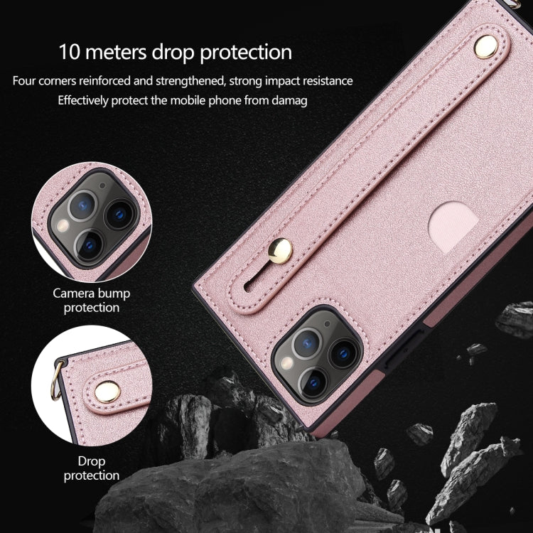 Wrist Strap PU+TPU Shockproof Protective Case with Crossbody Lanyard & Holder & Card Slot, For iPhone 11 Pro, For iPhone 11 Pro Max Wrist Strap PU+TPU Shockproof Protective Case with Crossbody Lanyard & Holder & Card Slot, For iPhone 11 Pro, For iPhone 11 Pro Max