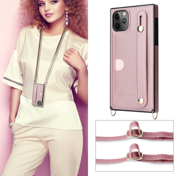 Wrist Strap PU+TPU Shockproof Protective Case with Crossbody Lanyard & Holder & Card Slot, For iPhone 11 Pro, For iPhone 11 Pro Max Wrist Strap PU+TPU Shockproof Protective Case with Crossbody Lanyard & Holder & Card Slot, For iPhone 11 Pro, For iPhone 11 Pro Max