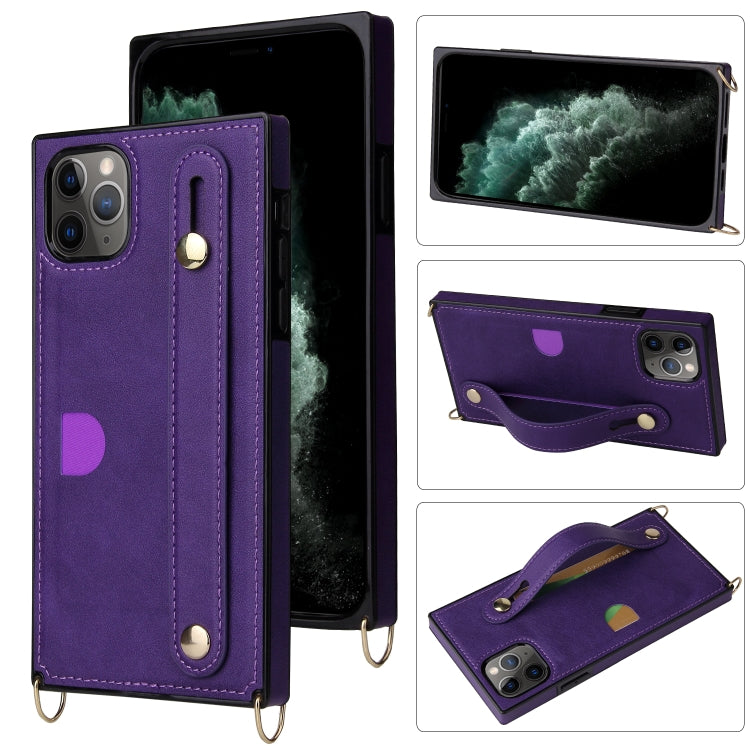 Wrist Strap PU+TPU Shockproof Protective Case with Crossbody Lanyard & Holder & Card Slot, For iPhone 11 Pro, For iPhone 11 Pro Max Wrist Strap PU+TPU Shockproof Protective Case with Crossbody Lanyard & Holder & Card Slot, For iPhone 11 Pro, For iPhone 11 Pro Max