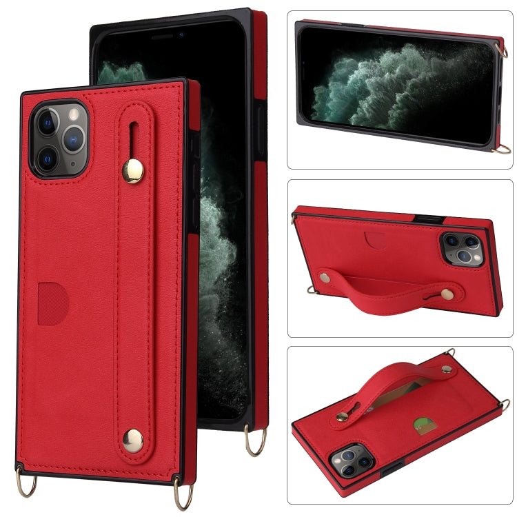 Wrist Strap PU+TPU Shockproof Protective Case with Crossbody Lanyard & Holder & Card Slot, For iPhone 11 Pro, For iPhone 11 Pro Max Wrist Strap PU+TPU Shockproof Protective Case with Crossbody Lanyard & Holder & Card Slot, For iPhone 11 Pro, For iPhone 11 Pro Max