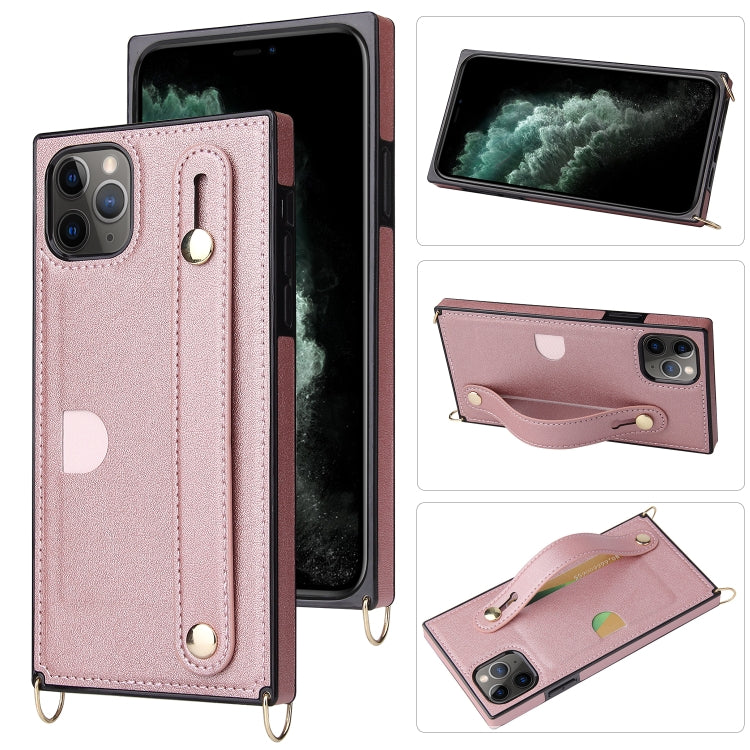 Wrist Strap PU+TPU Shockproof Protective Case with Crossbody Lanyard & Holder & Card Slot, For iPhone 11 Pro, For iPhone 11 Pro Max Wrist Strap PU+TPU Shockproof Protective Case with Crossbody Lanyard & Holder & Card Slot, For iPhone 11 Pro, For iPhone 11 Pro Max