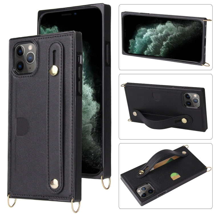 Wrist Strap PU+TPU Shockproof Protective Case with Crossbody Lanyard & Holder & Card Slot, For iPhone 11 Pro, For iPhone 11 Pro Max Wrist Strap PU+TPU Shockproof Protective Case with Crossbody Lanyard & Holder & Card Slot, For iPhone 11 Pro, For iPhone 11 Pro Max