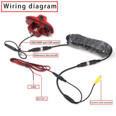 Car Waterproof High Position Brake Light AHD Camera