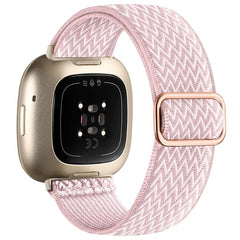 xDfind Wavy Nylon Braided Stretch Watch Band with Adjustment Buckle