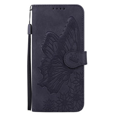 Retro Skin Feel Butterflies Embossing Horizontal Flip Leather Phone Case