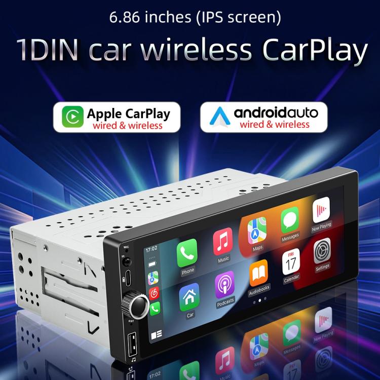 F6021 6.86 inch IPS Screen Car 1Din MP5 Player Support CarPlay & Android Auto F6021 6.86 inch IPS Screen Car 1Din MP5 Player Support CarPlay & Android Auto