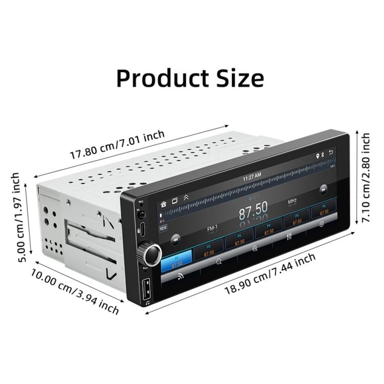 F6021 6.86 inch IPS Screen Car 1Din MP5 Player Support CarPlay & Android Auto F6021 6.86 inch IPS Screen Car 1Din MP5 Player Support CarPlay & Android Auto