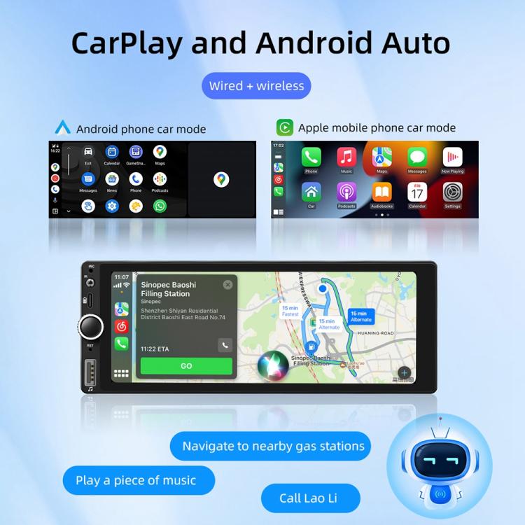 F6021 6.86 inch IPS Screen Car 1Din MP5 Player Support CarPlay & Android Auto F6021 6.86 inch IPS Screen Car 1Din MP5 Player Support CarPlay & Android Auto
