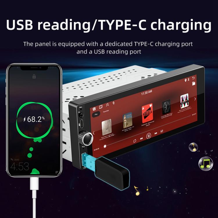 F6021 6.86 inch IPS Screen Car 1Din MP5 Player Support CarPlay & Android Auto F6021 6.86 inch IPS Screen Car 1Din MP5 Player Support CarPlay & Android Auto