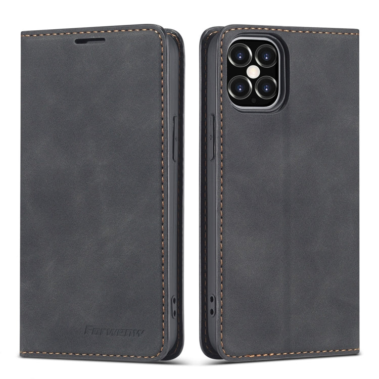 Forwenw Dream Series - Funda de cuero con tapa horizontal con borde de aceite magnético, ranura para tarjetas, soporte, marco de fotos y billetera, para iPhone 12 mini, iPhone 12/12 Pro, iPhone 12 Pro Max, Samsung Galaxy S20 FE