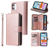 Zipper Wallet Bag Horizontal Flip PU Leather Case with Holder & 9 Card Slots & Wallet & Lanyard & Photo Frame, For iPhone 11, For iPhone 11 Pro, For iPhone 11 Pro Max, For iPhone SE 2022 / SE 2020 / 8 / 7