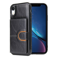 PU + TPU + PC Shockproof Back Cover Case with Card Slot & Holder, For iPhone XS Max