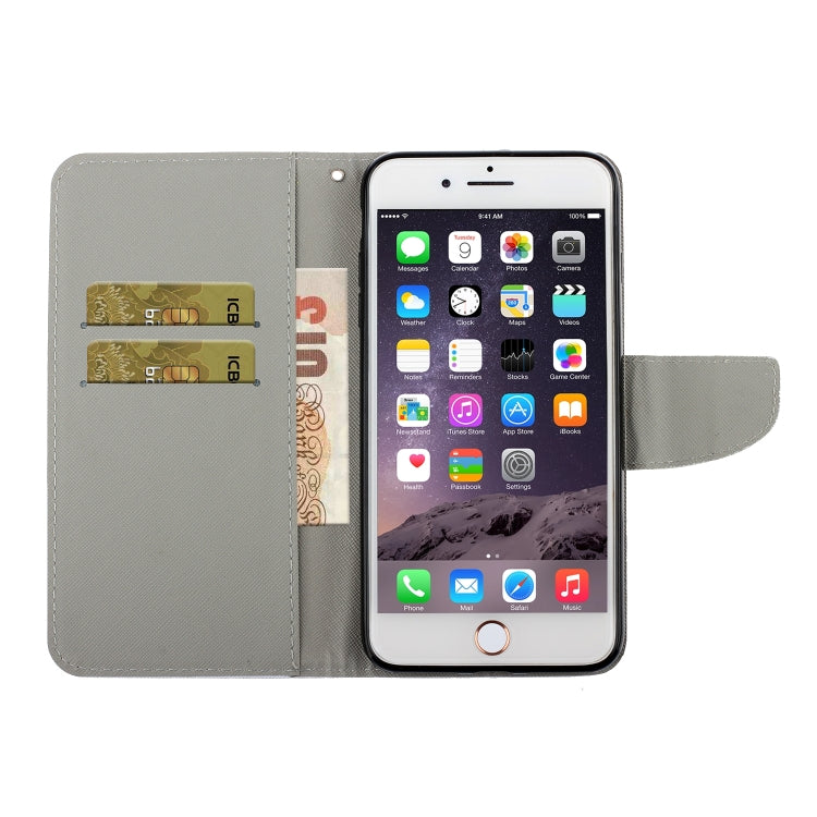 Estuche de cuero PU con tapa horizontal con patrón de dibujo de colores, con soporte, ranuras para tarjetas, billetera y cordón, para iPhone 6 y 6s, para iPhone 6 Plus y 6s Plus Estuche de cuero PU con tapa horizontal con patrón de dibujo de colores, con soporte, ranuras para tarjetas, billetera y cordón, para iPhone 6 y 6s, para iPhone 6 Plus y 6s Plus