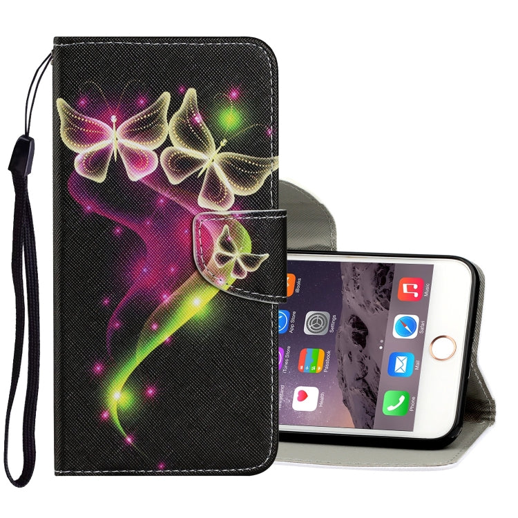 Estuche de cuero PU con tapa horizontal con patrón de dibujo de colores, con soporte, ranuras para tarjetas, billetera y cordón, para iPhone 6 y 6s, para iPhone 6 Plus y 6s Plus Estuche de cuero PU con tapa horizontal con patrón de dibujo de colores, con soporte, ranuras para tarjetas, billetera y cordón, para iPhone 6 y 6s, para iPhone 6 Plus y 6s Plus