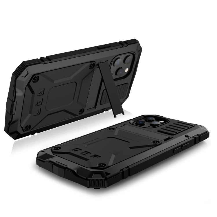 R-JUST Stoßfeste, wasserdichte, staubdichte Schutzhülle aus Metall und Silikon mit Halterung, für iPhone 12 Pro Max, für iPhone 12 / 12 Pro, für iPhone 12 mini R-JUST Stoßfeste, wasserdichte, staubdichte Schutzhülle aus Metall und Silikon mit Halterung, für iPhone 12 Pro Max, für iPhone 12 / 12 Pro, für iPhone 12 mini