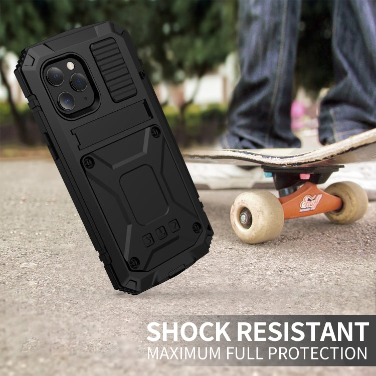 R-JUST Stoßfeste, wasserdichte, staubdichte Schutzhülle aus Metall und Silikon mit Halterung, für iPhone 12 Pro Max, für iPhone 12 / 12 Pro, für iPhone 12 mini R-JUST Stoßfeste, wasserdichte, staubdichte Schutzhülle aus Metall und Silikon mit Halterung, für iPhone 12 Pro Max, für iPhone 12 / 12 Pro, für iPhone 12 mini